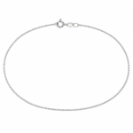 Digitally illustrated 0.7mm sterling silver box chain with spring-ring clasp on white